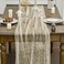 Artoid Mode 6Pcs Beige Gold Gauze Table Runner 120 Inch 10FT Glitter Metallic Foil Sheer Dining Wedding Anniversary Holiday Birthday Table Decor for Home Party