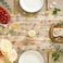 Artoid Mode Champagne Embroidery Daisy Gauze Table Runner 120 Inch 10FT Seasonal Sheer Kitchen Dining Holiday Wedding Birthday Table Decor for Home Party