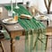 Artoid Mode Green Gold Gauze Table Runner 120 Inch 10FT Glitter Metallic Foil Sheer Dining Wedding Anniversary Holiday Table Decor for Home Party