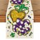 Artoid Mode Iris Jewellery Hearts Mardi Gras Table Runner Seasonal Kitchen Dining Table Decoration for Home Party Decor 13x72 Inch
