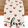 Artoid Mode White Love Valentines Table Runner Seasonal Anniversary Kitchen Dining Table Decoration for Indoor Home Party 13x72 Inch
