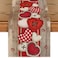 Artoid Mode Wood HeartShaped Buttons Valentines Table Runner Seasonal Kitchen Dining Table Decoration for Indoor Home Party 13x72 Inch