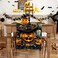 FARMNALL Black Pumpkins Ghost Halloween Table Runner 72 Inch Seasonal Fall Kitchen Dining Table Decorations for Home Party Decor