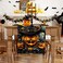 FARMNALL Black Pumpkins Ghost Halloween Table Runner 72 Inch Seasonal Fall Kitchen Dining Table Decorations for Home Party Decor