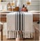 Caflife Boho Table Runner for Modern Farmhouse Decor Dining Table dcor 13 x 108 Inch Long Coffee Table Runner with Handcrafted Tassels Black and Beige for Home Bohemian Decoration