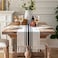 Caflife Boho Table Runner for Modern Farmhouse Decor Dining Table dcor 13 x 108 Inch Long Coffee Table Runner with Handcrafted Tassels Black and Beige for Home Bohemian Decoration
