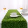 Farochy Artificial Grass Table Runners Synthetic Grass Table Runner for Wedding Party Birthday Banquet Baby Shower Home Decorations 14 x 72 inches