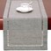Grelucgo Large Handmade Hemstitch Gray Dining Table Runner Rectangular 14 by 132 Inch