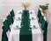 Horbaunal 12 Pack Forest Green Satin Table Runner 12 x 108 Inch Smooth Table Runners for Wedding Banquets Birthday Party