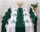 Horbaunal 12 Pack Forest Green Satin Table Runner 12 x 108 Inch Smooth Table Runners for Wedding Banquets Birthday Party