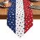 Vandarllin Independence Day Table Runner with Cotton Linen BlendJuly 4th Red White Blue Table Top Covers Table Runner Decorations for Indoor Outdoor Party Holiday Wedding Dining Table13 x 70inch Long