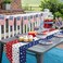 Vandarllin Independence Day Table Runner with Cotton Linen BlendJuly 4th Red White Blue Table Top Covers Table Runner Decorations for Indoor Outdoor Party Holiday Wedding Dining Table13 x 70inch Long