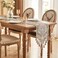 Loom and Mill Luxury Table Runner for Home Decor Jacquard Floral Dining Table Runner with Tassels 72 inches Long Damask Runner for Dining Dresser Party Banquet DecorationsLight Coffee 1372 inch