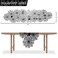 Nialnant Halloween Decoration Table Runner with 12 Pack 3D Bats Spider Web Black Lace Table Runner for Kitchen Dinner Table Halloween Party Decoration Indoor 18 x 72 Inch