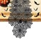 Nialnant Halloween Decoration Table Runner with 12 Pack 3D Bats Spider Web Black Lace Table Runner for Kitchen Dinner Table Halloween Party Decoration Indoor 18 x 72 Inch