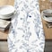 PROCIDA Navy Blue Floral Table Runner Summer Wildflower Runner for Table Small Seasonal Spring Coffee Table Center Decor for Home Holiday Party Indoor Outdoor 13x108 Inch