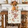 QIONG MENG Fall Table Runner Maple Leaf Seasonal Autumn Burlap Table Decoration Holiday Home Party Kitchen Dining Table Supplies 13x72 Inch