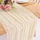 SAJOO Cream Cheesecloth Table Runner 133FT Rustic Sheer Gauze Table Runners 157 Inch Boho Cheese Cloth Table Decorations for Wedding Party Bridal Birthday Home Decor