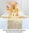 ShinyBeauty Dining Table Runners 10 Packs of 12 X 108 Sequin Table Runner Light Gold Coffee Table Runner Christmas Table Runner 108 Inches Long for Outdoor Thanksgiving Kitchen Party Wedding Dining