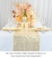 ShinyBeauty Dining Table Runners 10 Packs of 12 X 108 Sequin Table Runner Light Gold Coffee Table Runner Christmas Table Runner 108 Inches Long for Outdoor Thanksgiving Kitchen Party Wedding Dining