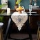 SUTAVIA Lace Table Runner Embroidered Dresser Scarf Classic Rectangular Macrame Tablerunnerfor Kitchen Dining Picnic Coffee TableMantel Scarf and Wedding Banquet Home Decoration Gold 1248