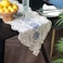 SUTAVIA Lace Table Runner Embroidered Dresser Scarf Classic Rectangular Macrame Tablerunnerfor Kitchen Dining Picnic Coffee TableMantel Scarf and Wedding Banquet Home Decoration Gold 1248