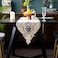SUTAVIA Lace Table Runner Embroidered Dresser Scarf Classic Rectangular Macrame Tablerunnerfor Kitchen Dining Picnic Coffee TableMantel Scarf and Wedding Banquet Home Decoration Gold 1248