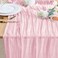 Wokceer Pink Cheesecloth Table Runner Spring 10FT Blushing Pink Boho Gauze Table Runner Easter for Party Wedding Sheer Runners for Baby Bridal Shower