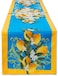YiHomer Provence Blue Lemon Mediterranean Tile Tabletop for Spring Summer Decorations Picnics and Dinner Parties Indoor Outdoor Stain and Water Resistant Table Runner 14 x 72