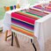Fowecelt Mexican Serape Table Runner 14 x 84 Inch for Mexican Party Wedding Decorations Outdoor Picnics Dining Table Cotton Table Runners for Fringe