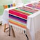 Fowecelt Mexican Serape Table Runner 14 x 84 Inch for Mexican Party Wedding Decorations Outdoor Picnics Dining Table Cotton Table Runners for Fringe