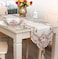 LeLehome 15 X 58 Classic Table Runner Flowers Embroidery Lace Long Table Top Party Dining Wedding Holiday Floral Home Decoration Dark Red Rose