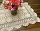 Damanni Rectangular Cotton Handmade Crochet Lace Table Runner Doilies Table Dresser Scarf Dcor19 Inch by 31 InchBeige
