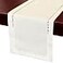Grelucgo Handcrafted Solid Color Dining Table Runner Dresser Scarf DoubleHemstitched Cream 14 x 72