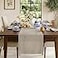 D'Moksha Homes Classic Linen by DMoksha Natural Table Runner 108 Inches Long 100 Pure Linen 14 x 108 Inch Table Runner for Dresser Dining Summer Fathers Day
