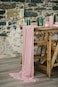 EHLDekol Luxurious Velvet Table Runner 10ft Wedding Reception Decorations 20x120inch Soft Velvet Fabric Table Linen Overlay Wedding Table Runners Dusty Rose Blush Pink Mauve 20X120inch