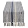 DII Farmhouse Braided Stripe Table Runner Collection 15x108 15x113 Fringe Included French Blue