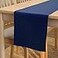 Encasa XO Table Runner 13x72 Long Cotton Canvas Fabric Scotch Blue Solid Color Machine Washable Durable