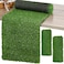 Tudomro 2 Pcs 12 x 120 Inch Grass Table Runner Artificial Turf Table Runner Synthetic Grass Tabletop Decor Green Rug Placemats Liner for Parties Wedding Banquet Faux Moss Decor