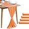 Pufogu 5 Pack 10Ft Chiffon Orange Table Runner Sheer 29x120 Inch for Romantic Wedding Decor Bridal Baby Shower Birthday Rustic Party Decoration