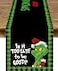 Pudodo Green Christmas Table Runner Merry Christmas Xmas Buffalo Plaid Check Winter Holiday Party Decoration Fireplace Kitchen Dinning Home Decor