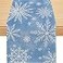 Siilues Christmas Table Runner Blue Christmas Decorations Snowflake Christmas Runner for Table Seasonal Winter Decor Holiday Home Party Dining Table Decorations 13x60 Inch