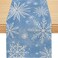 Siilues Christmas Table Runner Blue Christmas Decorations Snowflake Christmas Runner for Table Seasonal Winter Decor Holiday Home Party Dining Table Decorations 13x60 Inch