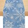 Siilues Christmas Table Runner Blue Christmas Decorations Snowflake Christmas Runner for Table Seasonal Winter Decor Holiday Home Party Dining Table Decorations 13x60 Inch