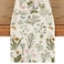 Artoid Mode Wildflowers Floral Spring Table Runner Seasonal Summer Butterfly Kitchen Dining Table Decoration for Home Party 13x72 Inch