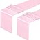 FYNITE 2 Pack Baby Pink Satin Table Runner 12 x 108 Inches Long Bright Satin Silky Smooth Table Decor for Birthday Party Decorations Wedding Banquets