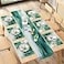 Culudea Emerald Green Gold Marble Table Runner and Placemats Set of 6 Agate Teal Stone Abstract Dining Decor for Daily Use1 Table Runner 72 inches Long and 6 Placemats