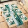 Culudea Emerald Green Gold Marble Table Runner and Placemats Set of 6 Agate Teal Stone Abstract Dining Decor for Daily Use1 Table Runner 72 inches Long and 6 Placemats
