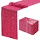 SoarDream Fuchsia Table Runners 10 Pieces 12x72 Inches Sequin Glitter Table Runner for Birthday Party Baby Shower Holiday Event Table Decorations