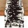 Artoid Mode Igloo Pine Snowflake Silhouette Christmas Table Runner Black Seasonal Winter Kitchen Dining Table Decor for Home Party 13x72 Inch